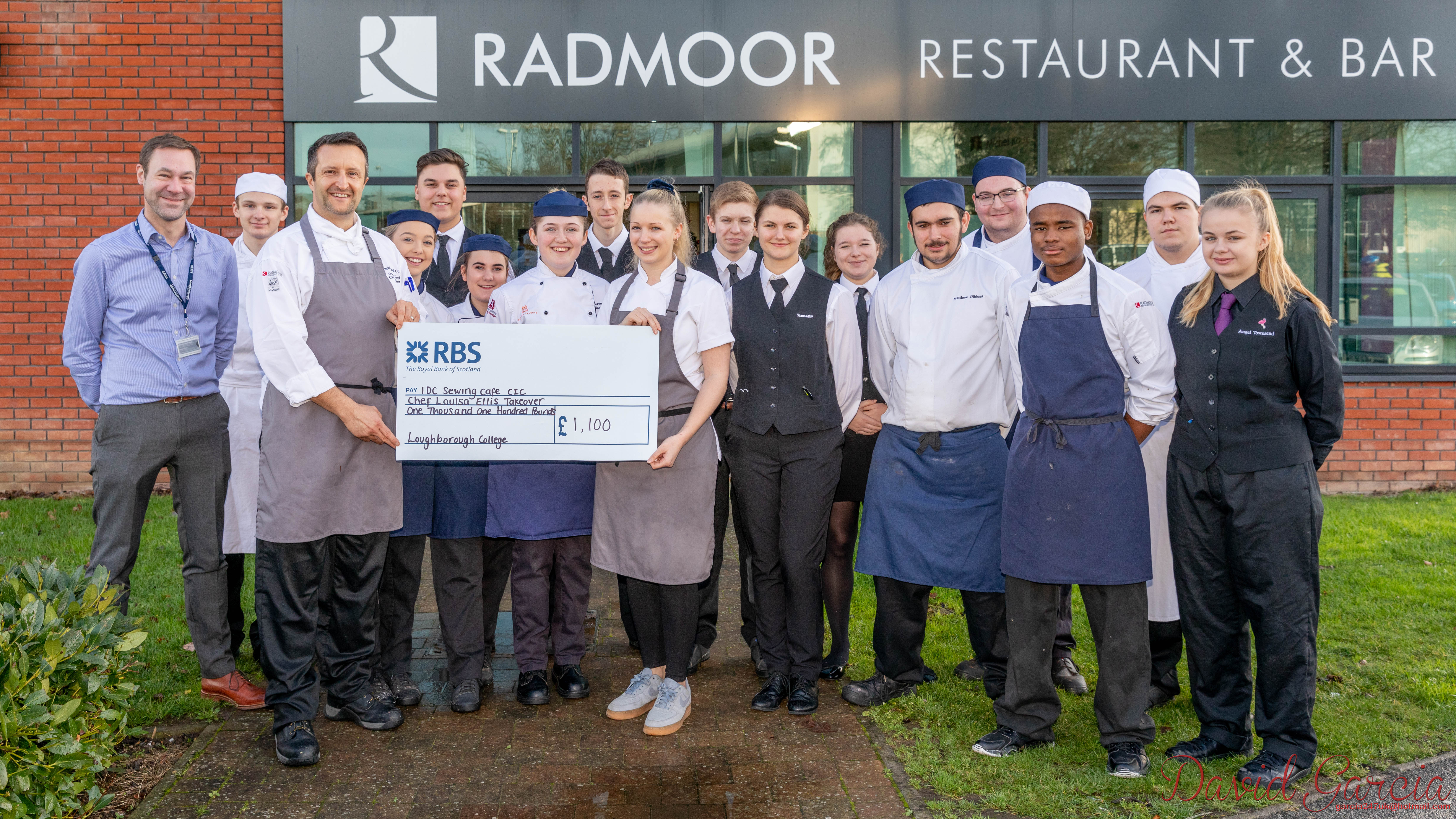 Loughborough College presents Masterchef finalist with funds for charity