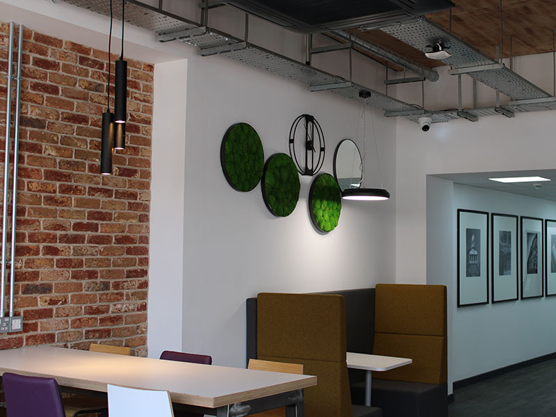 A view of the modern interior design of the new Careers & Employabiliy Hub