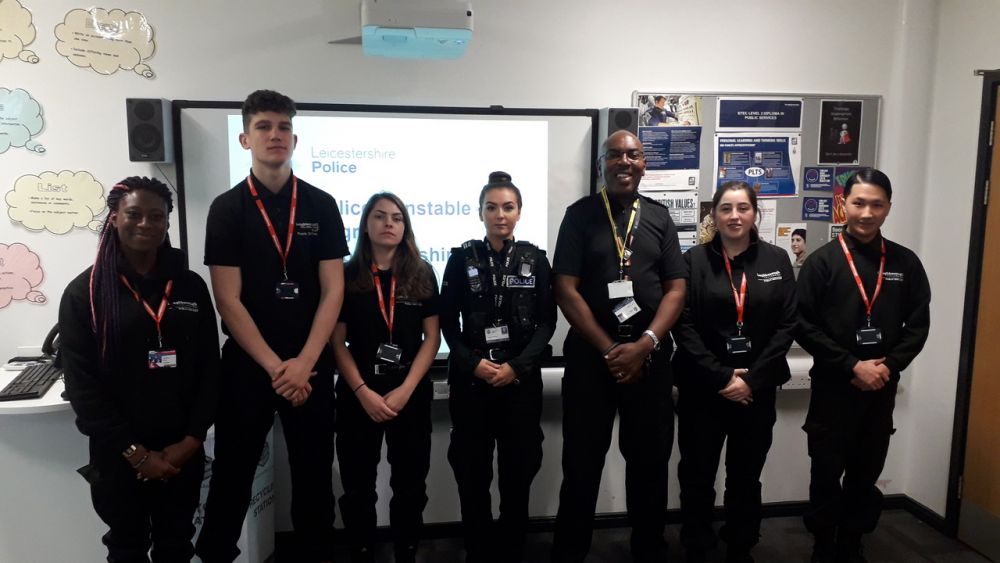New police officer Leandra returns to Loughborough College to help offer training insight 