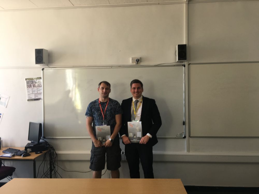Industry partner presents electrical engineering student of the year award at Loughborough College 
