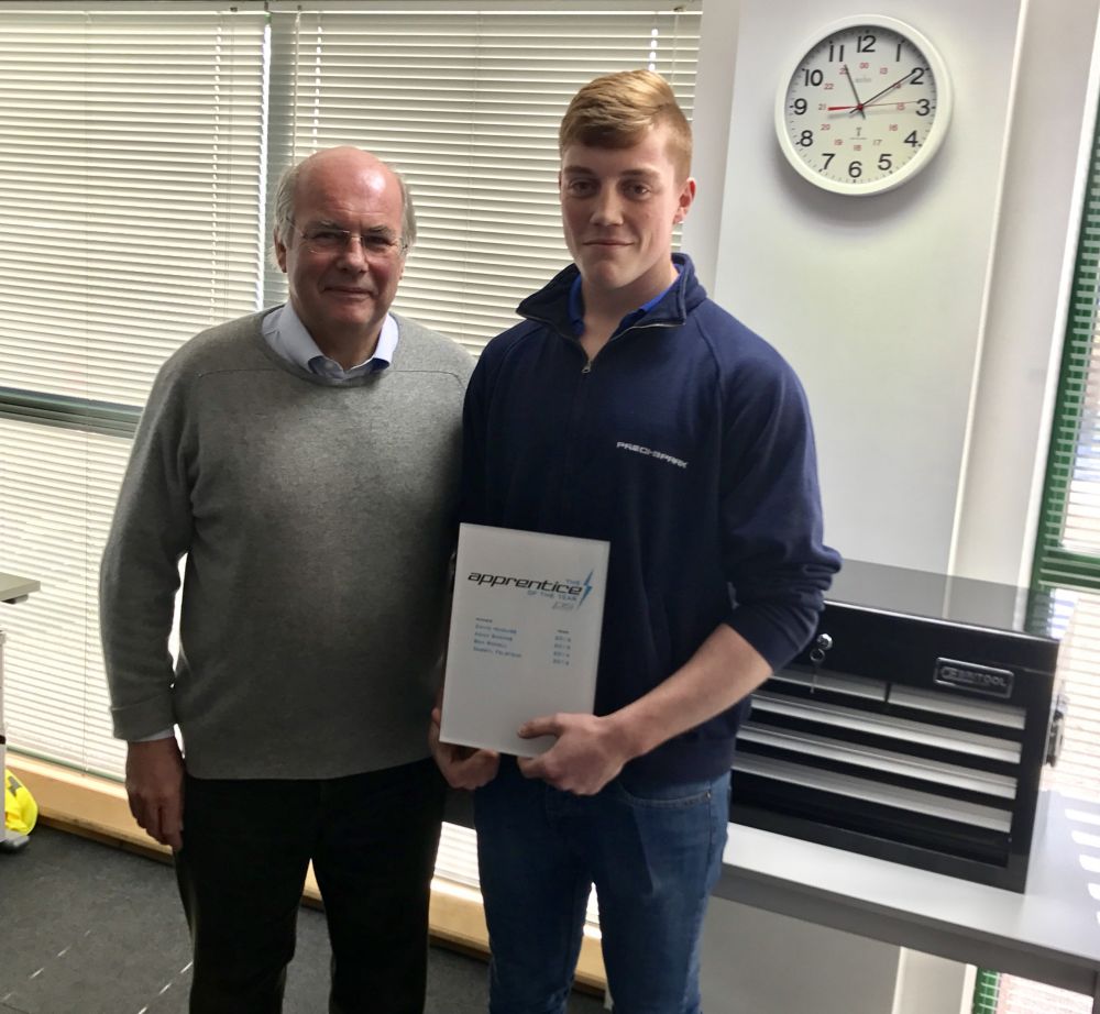 Leading high tech manufacturer presents top award to Loughborough College apprentice Leading high tech manufacturer presents top award to Loughborough College apprentice