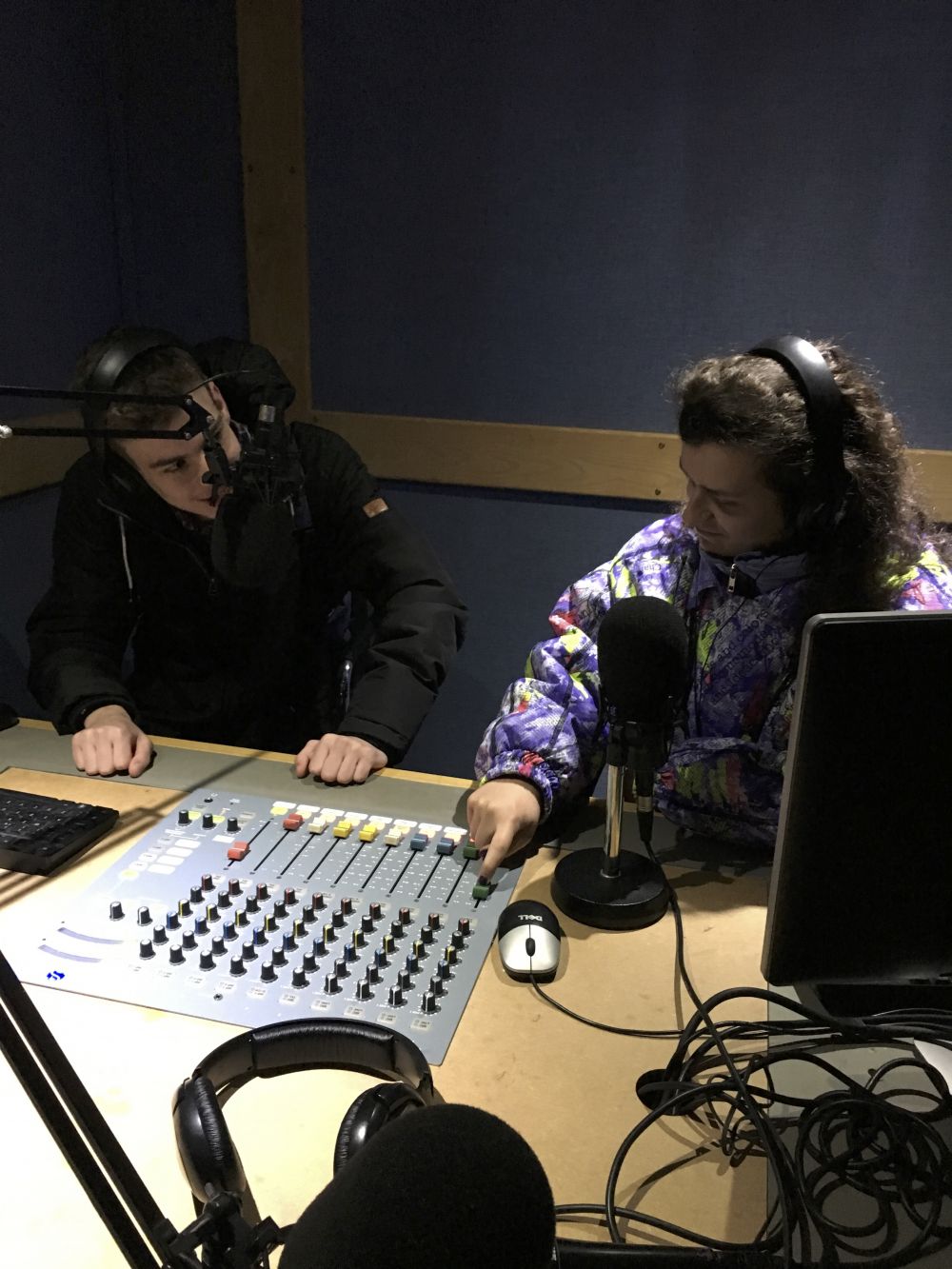 Studio time for Loughborough College students as they prepare for live radio 