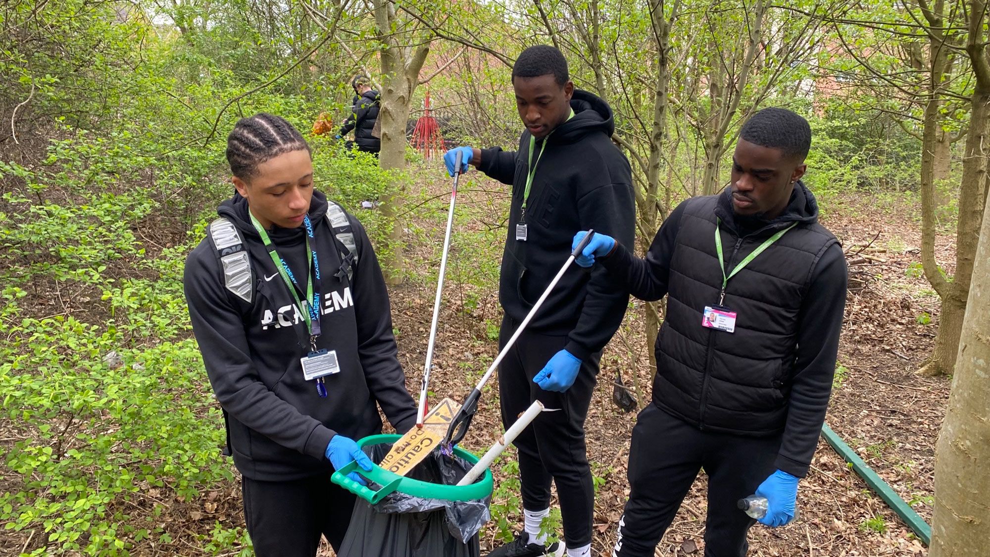 NFL Academy students demonstrate commitment to character development through environmental clean-up initiative