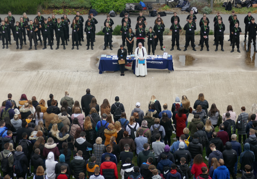 Loughborough College falls silent in remembrance