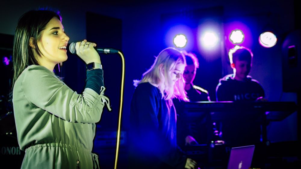 Exciting live town performance with Loughborough College music degree students