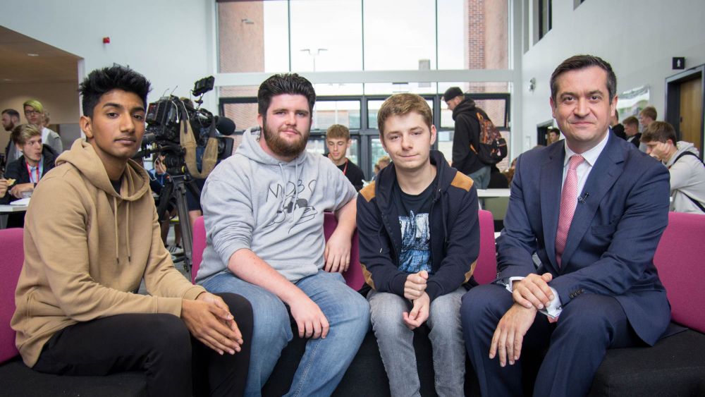 Sky News talk politics with Loughborough College students