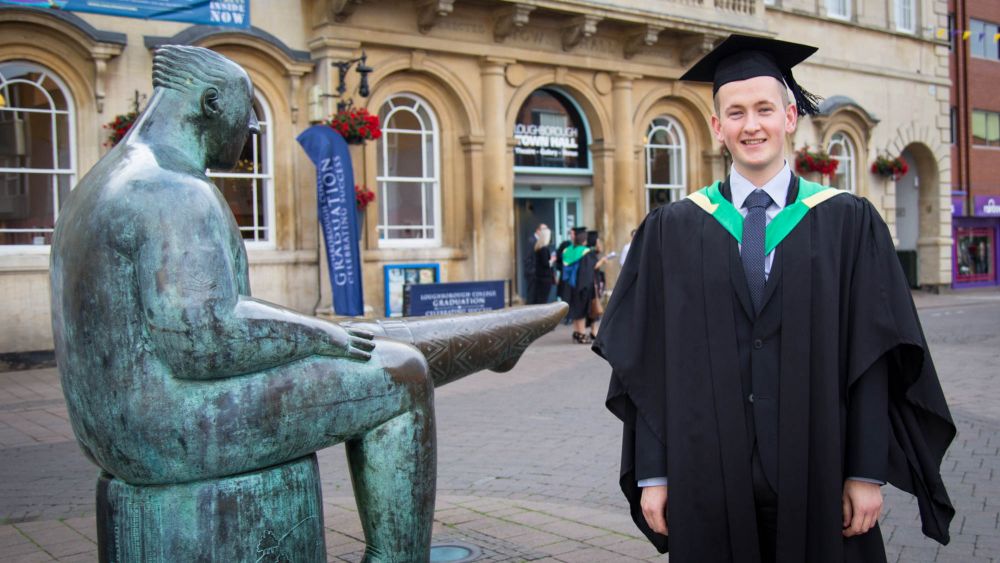 Thomas celebrates new job and major award alongside graduation from Loughborough College