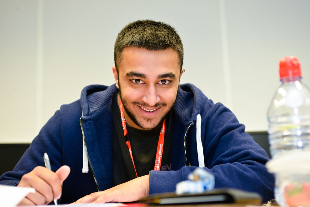 Young A Level Student looking to camera