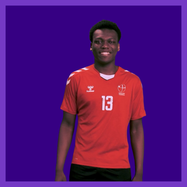 Chigozie Uzoezie - Handball looking into the camera